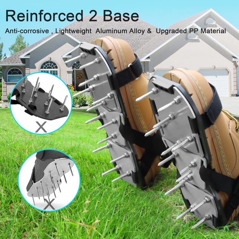 DenForste Lawn Aerator Shoes for Grass - Pre-Assembled Grass Aerator