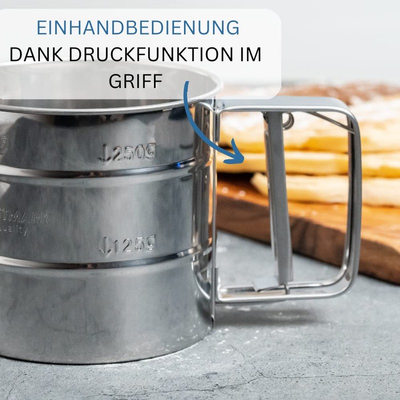 Westmark Flour and Icing Sugar Sieve with Handle, for 250