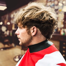 NeoCape Unigown Hairdressing Gown - Premium Barber Cape with built-in Neoprene HairStop Collar (Union Jack)