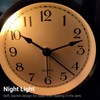 4-Inch Non Ticking Alarm Clock with Night Light, Metal Silent