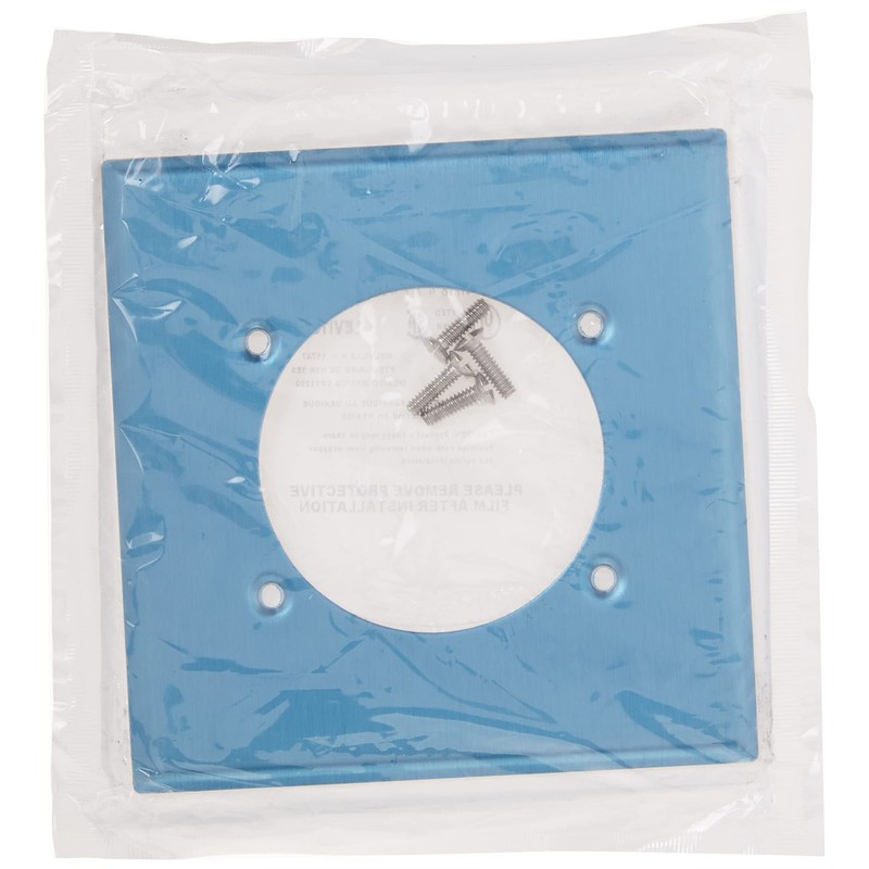 Leviton 2-Gang Power Receptacle Wallplate, Flush Mount, Standard Size, Device