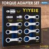 YIYEIE 10PCS Torque Adapter Set Metric, 10, 12, 13, 14,