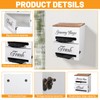 2 in 1 Trash Bag Dispenser,White Wood Trash Bags Holder