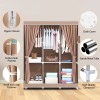 Portable Clothes Closet Wardrobe with Non-Woven Fabric Storage Shelves Organizer