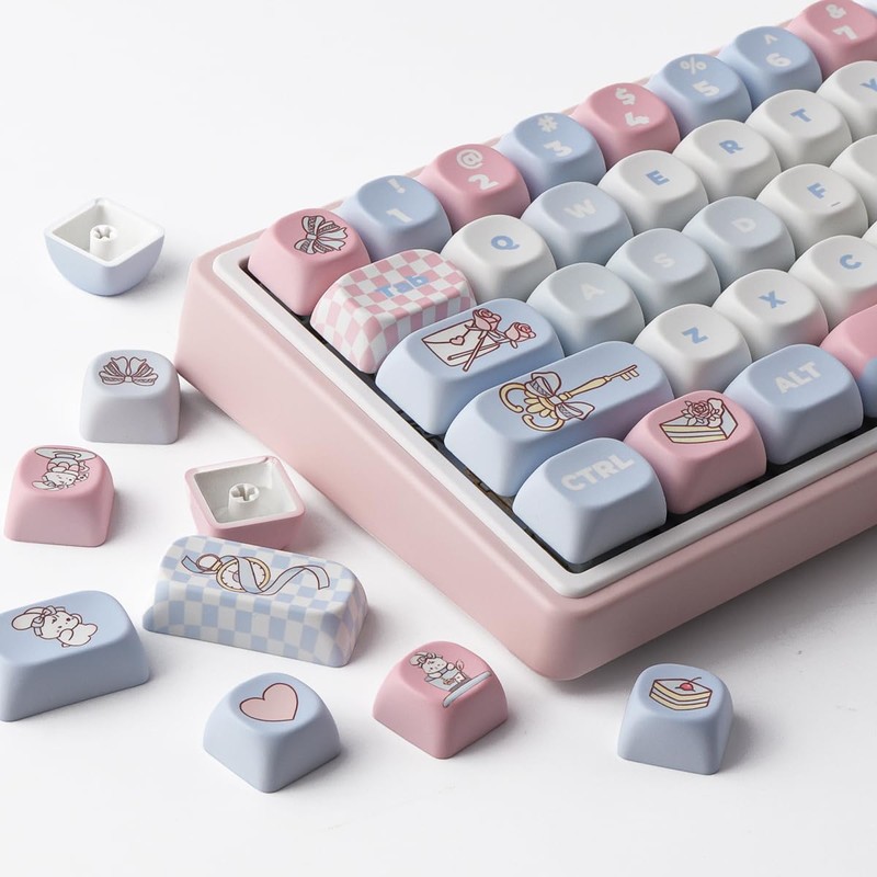 PBT Keycaps 135 Keys MOA Profile Cute Keycaps Dye Sublimation