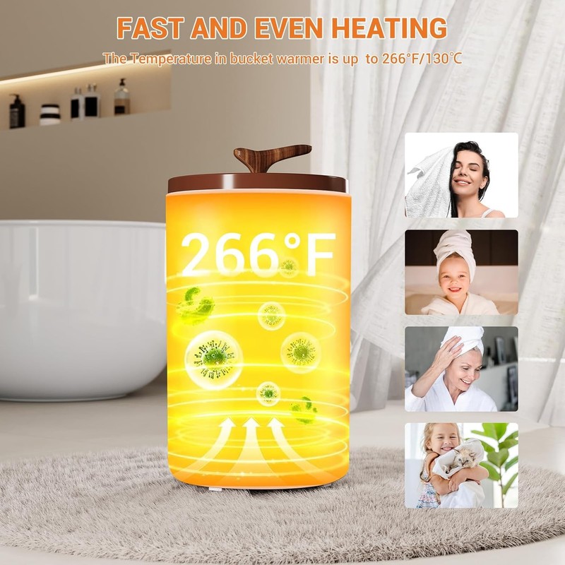 YardYonder Towel Warmer, 20L Towel Warmers for Bathroom with Timer