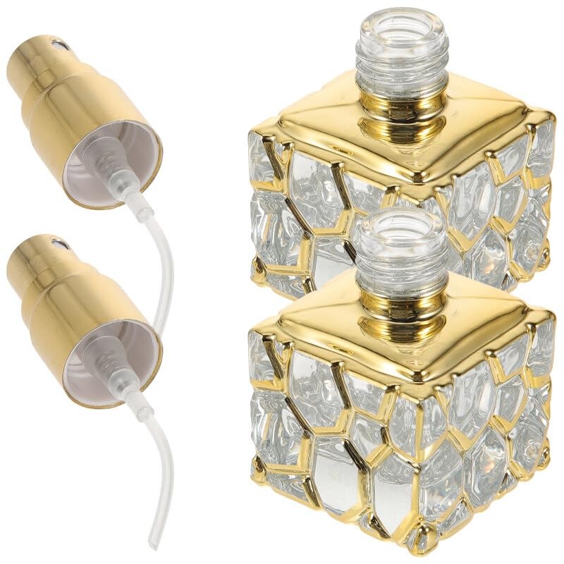 SCOLAND 2pcs Refillable Perfume Bottle Glass Empty Bottle Spray Perfume