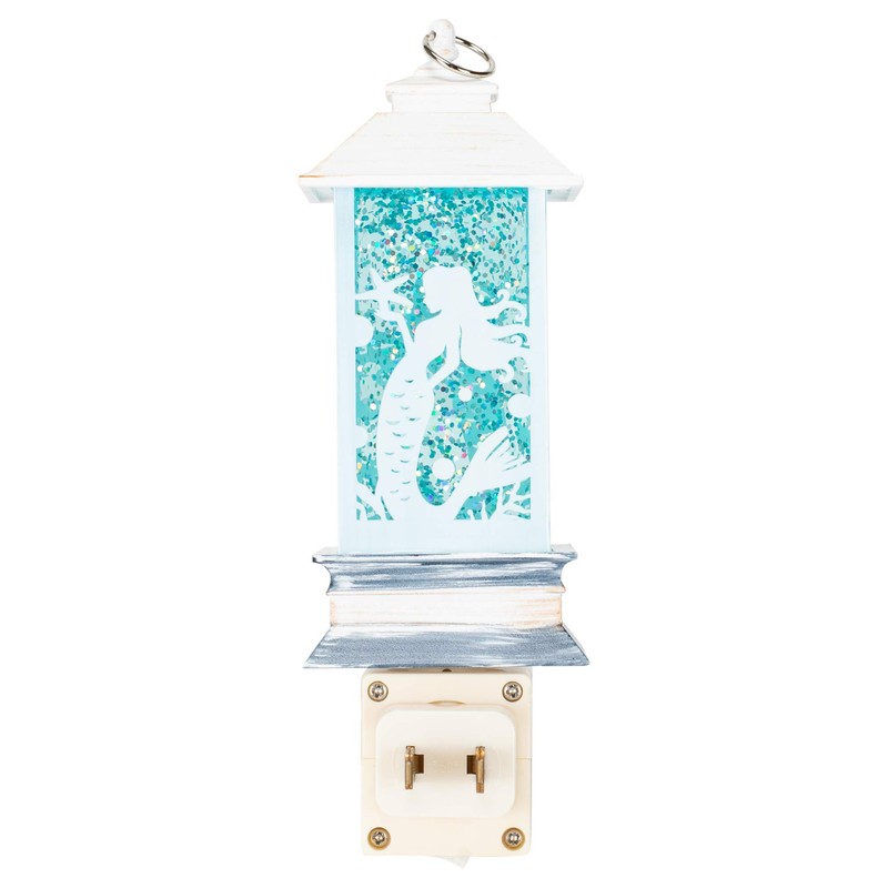 MIDWEST-CBK Lighted Mermaid Lantern Night Light Shimmers & Sparkles New