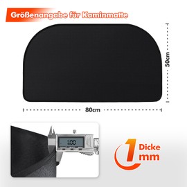 Fireproof Underlay, Spark Protection Plate, Fireplace Underlay, Fireproof Mat for Fireplace, Floor Plate, Fire Protection Mat for Wood Stove to Protect the Floor from Sparks (50 x 80 cm)