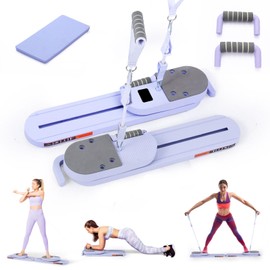 Pilates Reformer Set Board， Pilates at Home Board ，Detachable Ab Trainer Machine with Workout Equipment，Multifunctional Push-Up Board, Core Strengthener，Balance Board for Home