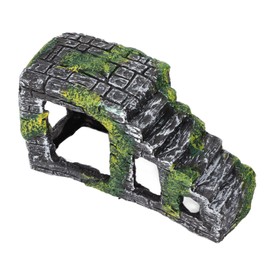 Aquarium Decorations, Turtle Climbing Platform, Stairs, Resin, Aquarium Ornament, Graduated Design, Reptile Climbing Platform, Easy Installation, Suitable for Home Decoration, 22 x 8.5 x