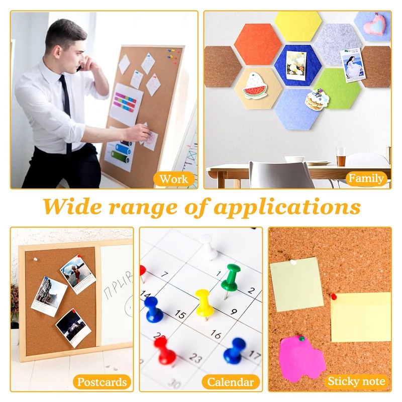eROOSY 100 PCS Coloured Push Pins, Map Tacks Drawing Pins,