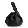 Womens Velvet Clutch Bag Handbag Wrist Small Tote Bag, black