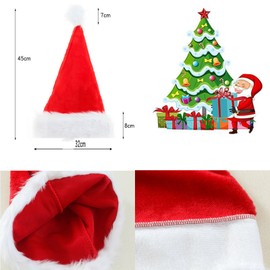 HQQGMINL 2 Pieces Christmas Hats, Christmas Hat for Adults, Red Christmas Hat, Christmas Hats for Kids and Adults, Suitable for Christmas and New Year Party (27 x 35 cm)
