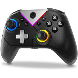 Switch コントローラー 連射ホールド Switch1/2代对応 スイッチ プロコン マクロ機能 TURBO自動連射機能 6軸ジャイロセンサー搭載 4階段HD振動 背面ボタン付き 11色RGBライト ゼロ遅延 無線接続 1000mAh大容量 Switch全世代に対応/PC/Android/iOSにも対応 日本語取扱説明書付き