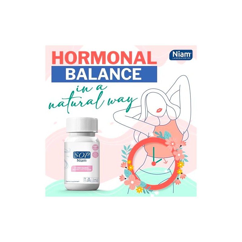 Sop Niam Complemento Alimenticio Chiro Inositol Vitaminas Minerales Cápsulas