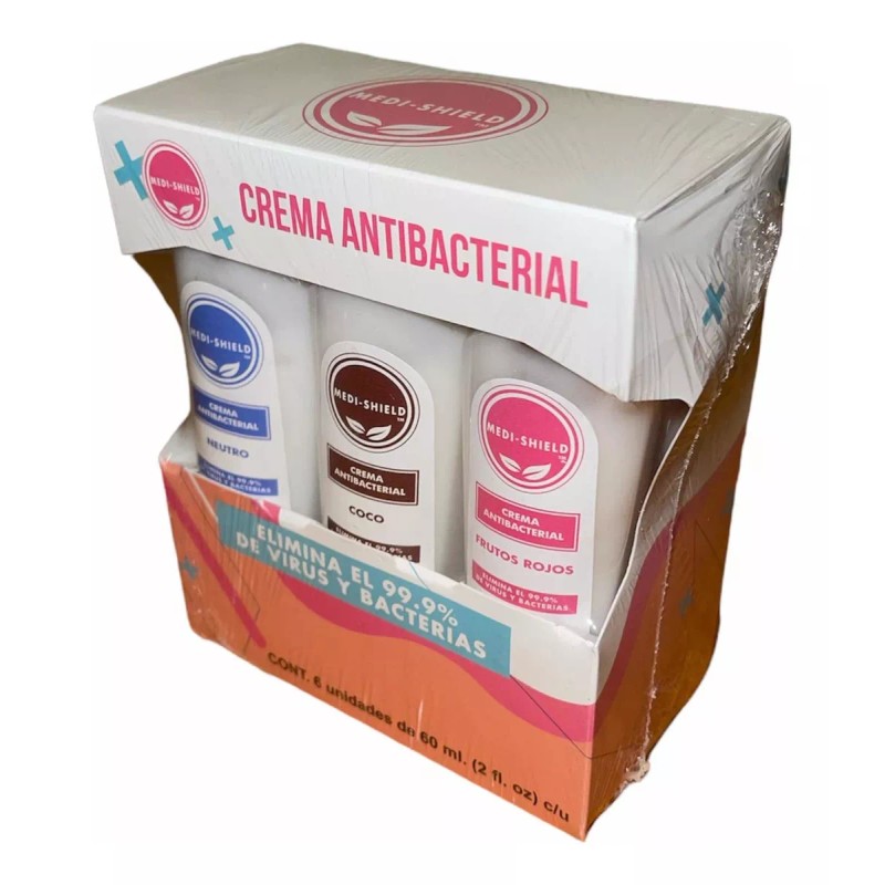 Medi-Shield Crema Antibacterial Manos Paquete 18 Piezas Medi-shield