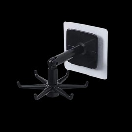 6-stage wall mount attachment ring hook kitchen mount non-perforated Rotating multipurpose hook white 12ea