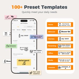 Joysea Label Maker Machine with Tape OP1 Mini Sticker Printer for Home, Bluetooth Thermal Labeler with Multiple Templates for Office Organization, Gray