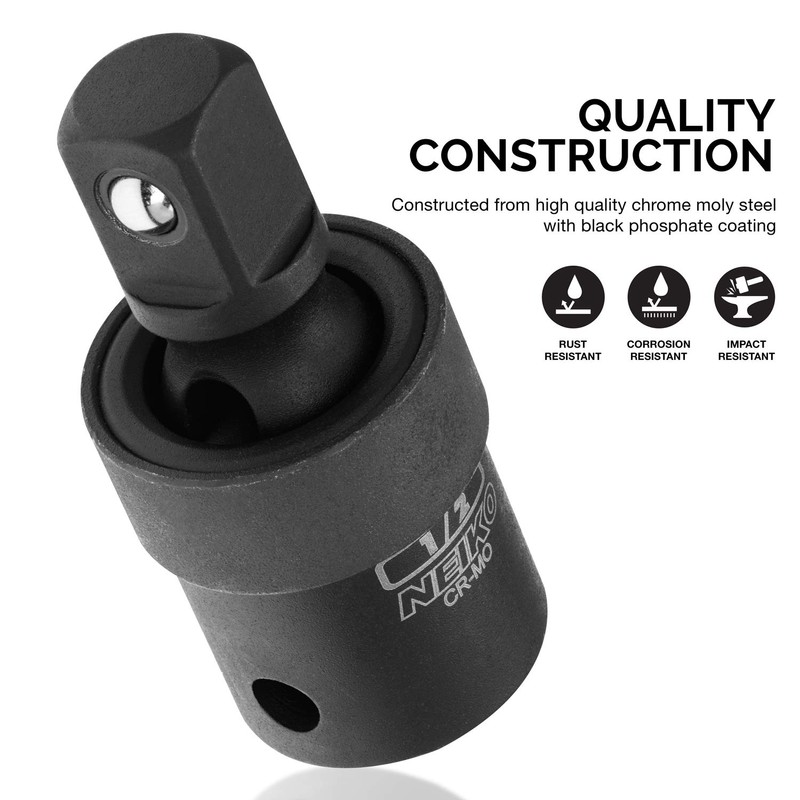 NEIKO 02486A Impact Universal Joint-Socket Swivel Set, Socket Extension Set