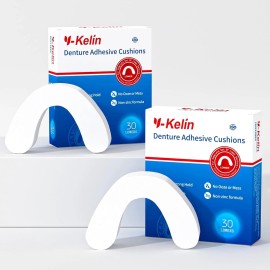 GUM Y-Kelin Lower Denture Adhesive Cushions, Adhesive-Free Denture Pads for Sore Gum