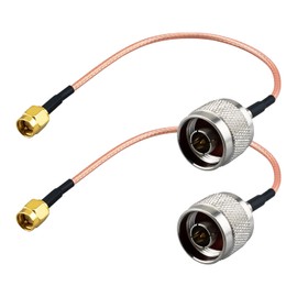 urcianow N Male to SMA Male RG316 Coaxial Cable 50Ohm Low Loss 6 Inch N to SMA Adapter Cable for Router Antenna GPS Ham Radio 4G/5G LTE Signal Booster