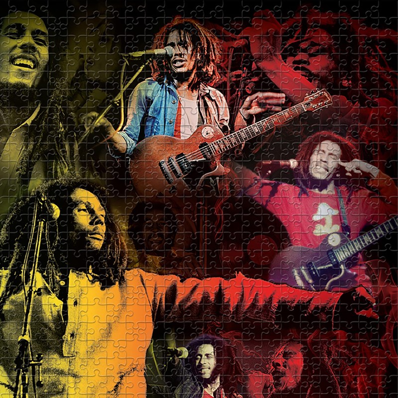 High Roller Games Bob Marley: 1000 Piece Collage Jigsaw Puzzle,