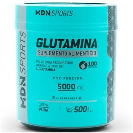 Glutamina, Mdn Sports, 100 servicios, 500 g, Sin Saborizantes, 5 g porcion