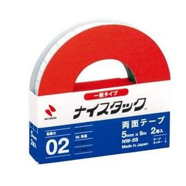 Nichiban NW-5S Double-Sided Tape, Nice Tack, General Type, Width 0.2 inches (5 mm) x Length 29.4 ft (9 m), 2 Rolls