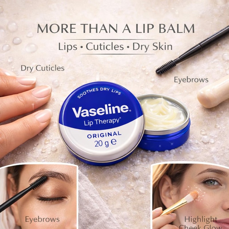 3 x Vaseline Lip Therapy Original 20g Tin – Classic