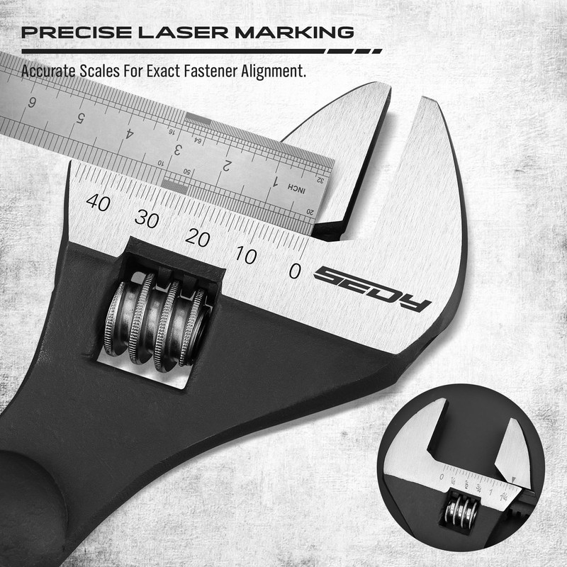 3-Piece Adjustable Spud Wrench Set, 10-inch, 12-inch, 16-inch, SAE and