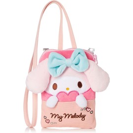 Marushin 3065014700 My Melody Pocket Pouch, Popping Out My Melody, Nursery School, Kindergarten, Elementary School, Boys, Girls, 6.7 x 4.7 inches (17 x 12 cm) (not including decorative parts)