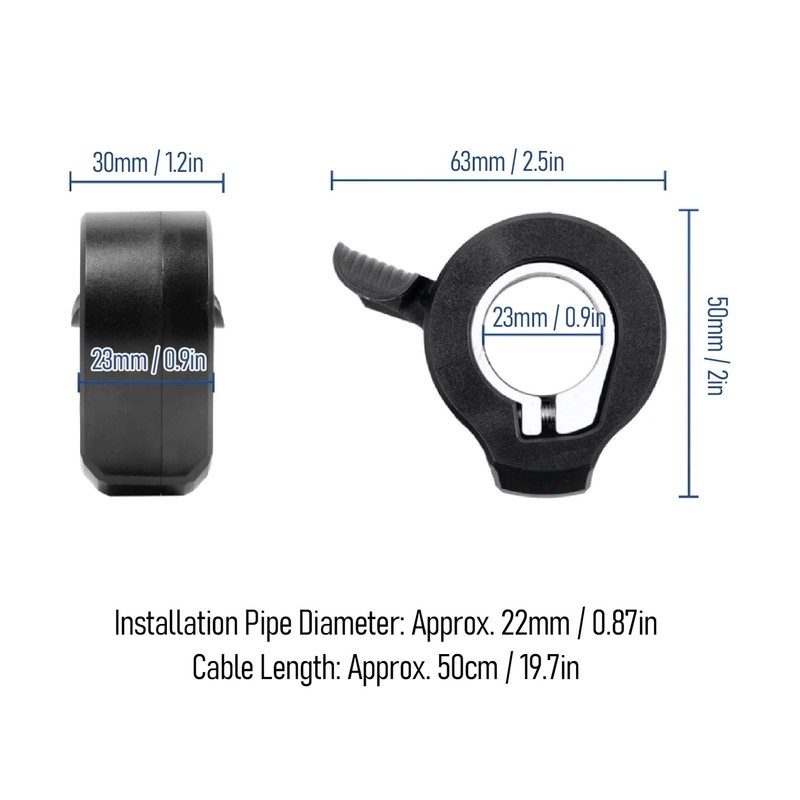 130X Electric Bike Throttle Accelerator, 3 Pin Waterproof Connector Thumb
