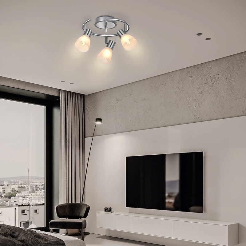 HiBay LED 3-Light Track Lighting Kit, Adjustable Ceiling Light Fixture