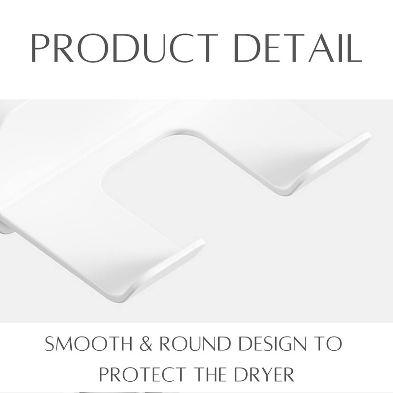 FLAUVEL Space-Saving Hair Dryer Holder - Wall Mountable Bathroom Organizer
