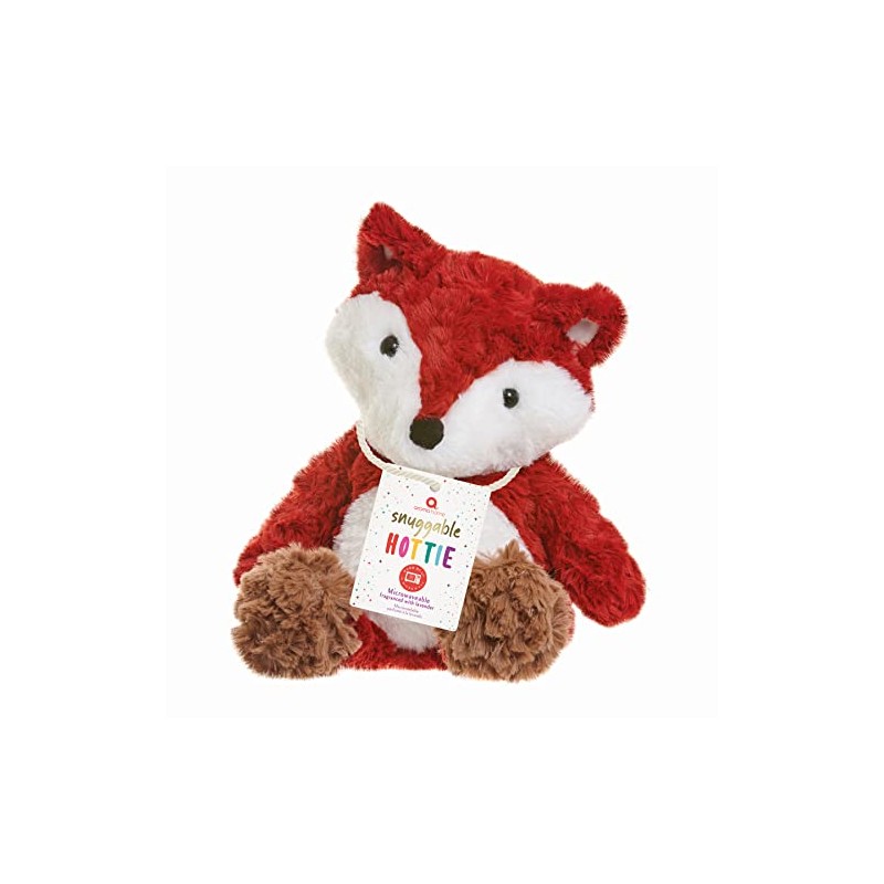 Danielle Creations Aroma Home Snuggable Microwavable Hottie Heatable Fox, Red