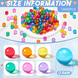 10000pcs Multi-Colored Gel Balls - Biodegradable & Eco-Friendly Water Beads - Vase Fillers - Perfect for Home Decor, Plants, Crafts, and Stress Relief - Also Great as Water Beads for Kids