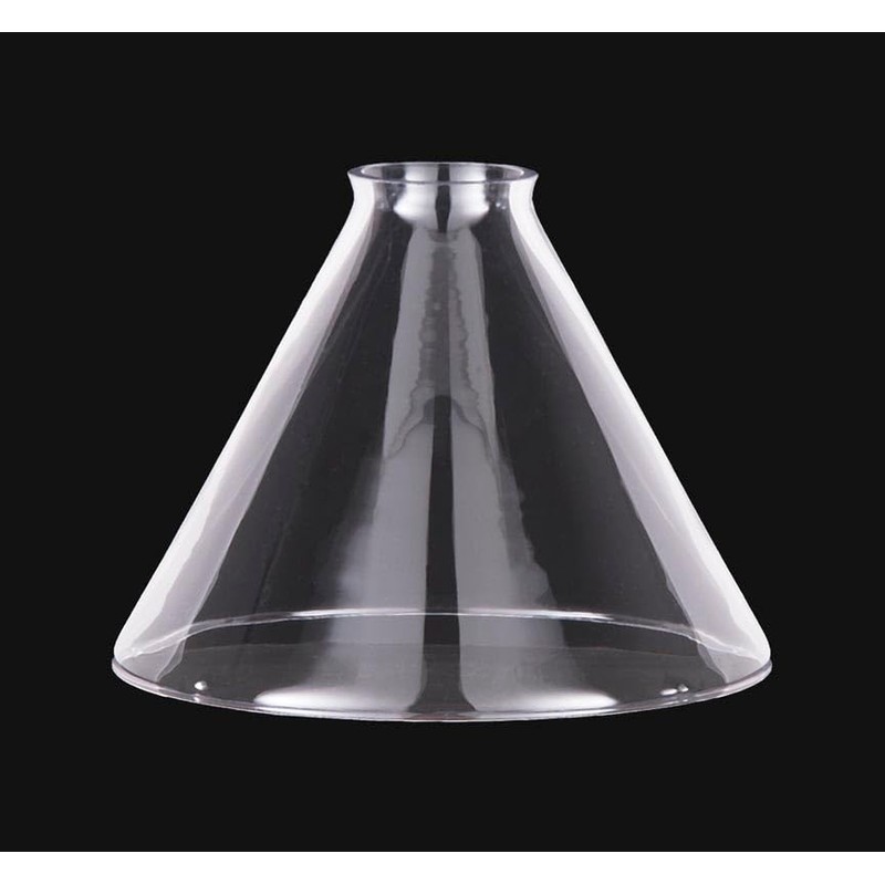 B&P Lamp® Clear Glass Deep Cone Shade with 7 Inch