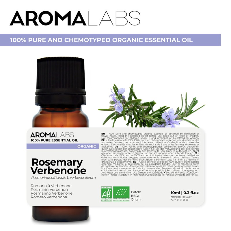 BIO - Rosemary VERBENONE Essential Oil - 10mL - 100%