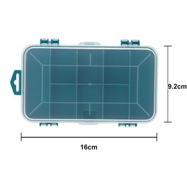 Double Side Tool Storage Box, 13 Compartments Transparent Small Parts Organizer Box, Portable Hardware Storage Case for Screws, Nuts, Nails (Yellow)