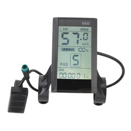 GLOGLOW Waterproof LCD Display Panel for Electric Bike and Scooter, 24V 36V 48V S830 Screen with Control and Connector Replacement, Electric Scooter Accessories