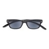 Retro Square Reading Sunglasses in Black with Smoke Lenses by