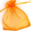 Lautechco 100Pcs Organza Bags 3x4 inches Orange Organza Gift Bags