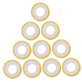 TEHAUX 10rolls Ptfe Duct Tape Thread Seal Tape Corrosion Resistant for Plumbing Gas Fittings Anti-aging for Leak Prevention