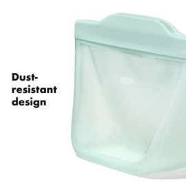 OXO Tot Silicone Reusable Bags – 2 Piece Cup and Snack Set - Opal