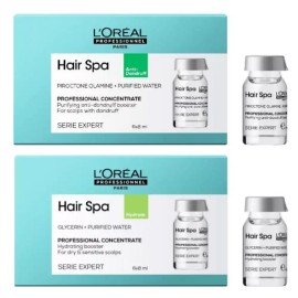 L'Oréal [로레알] NEW 헤어스파 컨센트레이트 8ml x 6EA (2가지타입 선택) /퓨리파잉 하이드레이팅 컨센트레이트 [퓨리파잉 컨센트레이트 8ml x 6EA] [L'Oreal] NEW Hair Spa Concentrate 8ml x 6EA (Choose from 2 types) / Purifying Hydrating Concentrate [Purifying Concentrate 8ml x 6EA]