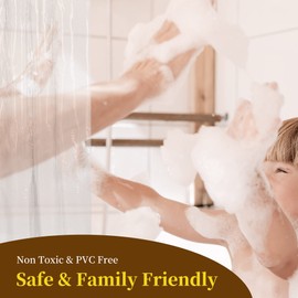 Barossa Design Frosted Shower Curtain Liner - Premium PEVA Shower Liner for Bathroom, BPA & PVC Free, No Chemical Smell, Lightweight Bath Curtain with 3 Magnets, Metal Grommets - Frost, Standard Size