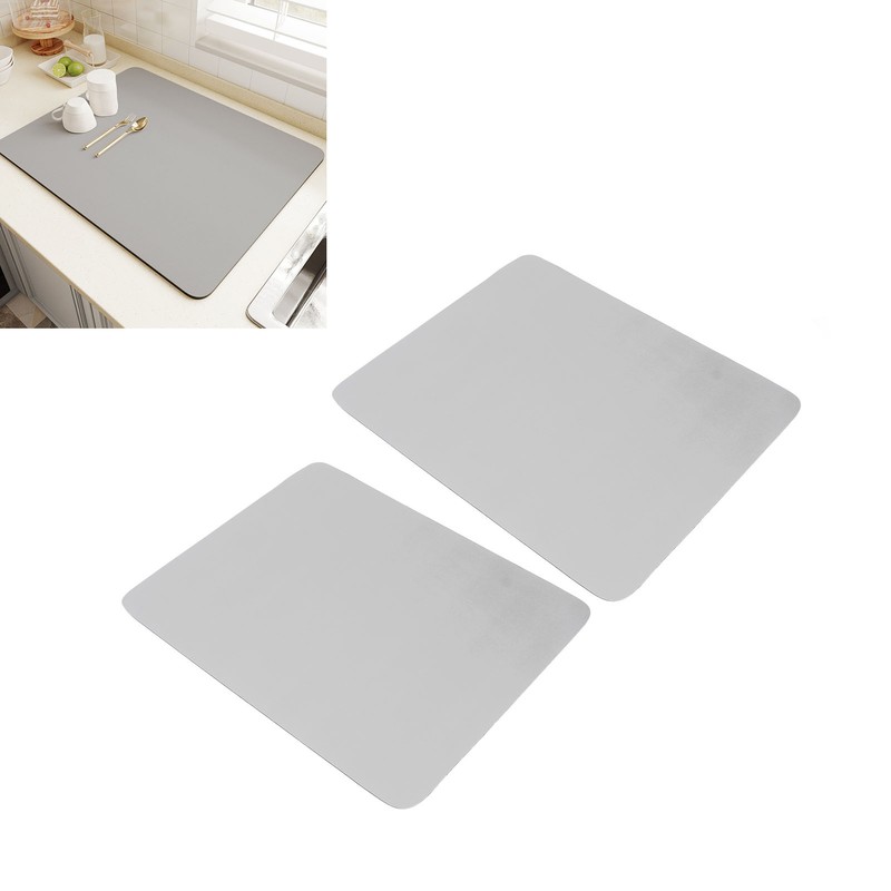 2Pcs Coffee Mat Drying Pad Super Absorbent Prevent Slip Shock