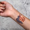 Azeeda 4 x 'blaue Schnecke' Temporäre Tattoos - Wasserfest, Hautfreundlich