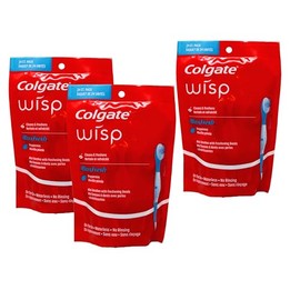 Colgate Max Fresh Wisp Disposable Mini Toothbrush, Peppermint , 3 Pack (24 Count)